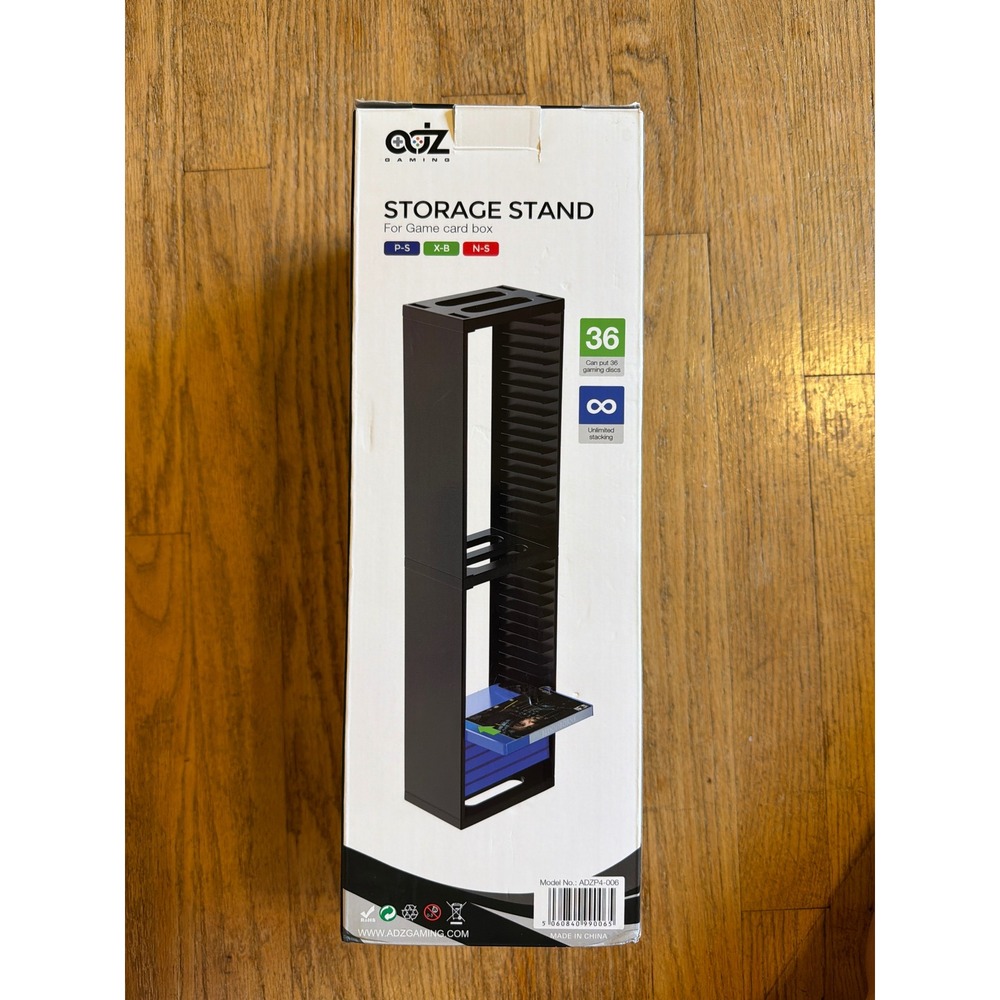 ADZ Gaming Storage Stand Tower for PS5 PS4 Xbox Switch 36 Game Discs ADZP4-006